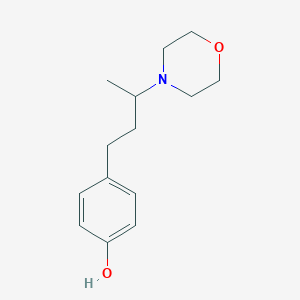 molecular formula C14H21NO2 B4906596 4-[3-(4-morpholinyl)butyl]phenol 