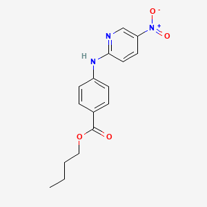 molecular formula C16H17N3O4 B4906611 butyl 4-[(5-nitro-2-pyridinyl)amino]benzoate 