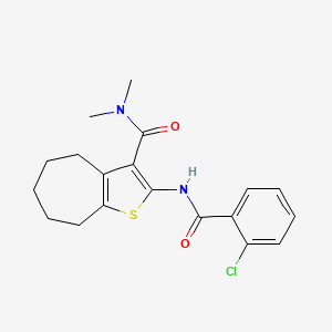 2-[(2-chlorobenzoyl)amino]-N,N-dimethyl-5,6,7,8-tetrahydro-4H-cyclohepta[b]thiophene-3-carboxamide