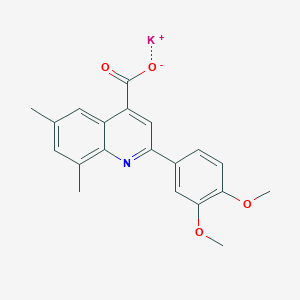 potassium 2-(3,4-dimethoxyphenyl)-6,8-dimethyl-4-quinolinecarboxylate