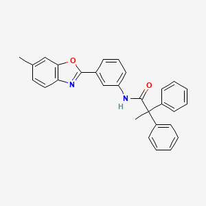 N-[3-(6-methyl-1,3-benzoxazol-2-yl)phenyl]-2,2-diphenylpropanamide