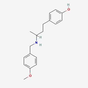 molecular formula C18H23NO2 B4906667 4-{3-[(4-methoxybenzyl)amino]butyl}phenol 