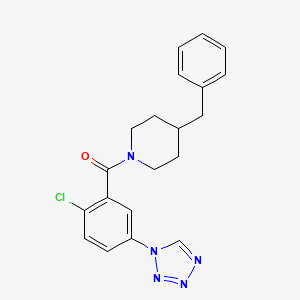 4-benzyl-1-[2-chloro-5-(1H-tetrazol-1-yl)benzoyl]piperidine