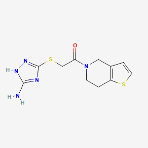 5-{[2-(6,7-dihydrothieno[3,2-c]pyridin-5(4H)-yl)-2-oxoethyl]thio}-1H-1,2,4-triazol-3-amine