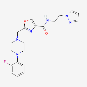 2-{[4-(2-fluorophenyl)-1-piperazinyl]methyl}-N-[2-(1H-pyrazol-1-yl)ethyl]-1,3-oxazole-4-carboxamide