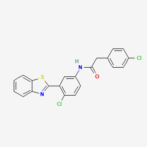 N-[3-(1,3-benzothiazol-2-yl)-4-chlorophenyl]-2-(4-chlorophenyl)acetamide