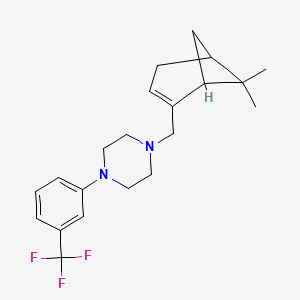 molecular formula C21H27F3N2 B4906784 1-[(6,6-dimethylbicyclo[3.1.1]hept-2-en-2-yl)methyl]-4-[3-(trifluoromethyl)phenyl]piperazine 