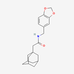 2-(1-adamantyl)-N-(1,3-benzodioxol-5-ylmethyl)acetamide