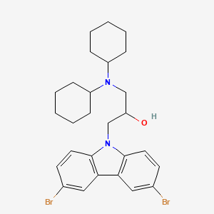 molecular formula C27H34Br2N2O B4906798 1-(3,6-dibromo-9H-carbazol-9-yl)-3-(dicyclohexylamino)-2-propanol 