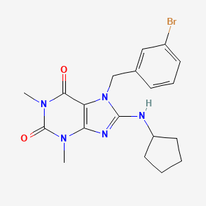 7-(3-bromobenzyl)-8-(cyclopentylamino)-1,3-dimethyl-3,7-dihydro-1H-purine-2,6-dione