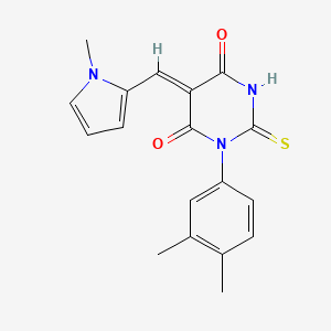 1-(3,4-dimethylphenyl)-5-[(1-methyl-1H-pyrrol-2-yl)methylene]-2-thioxodihydro-4,6(1H,5H)-pyrimidinedione