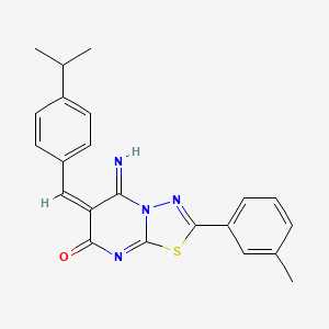 5-imino-6-(4-isopropylbenzylidene)-2-(3-methylphenyl)-5,6-dihydro-7H-[1,3,4]thiadiazolo[3,2-a]pyrimidin-7-one