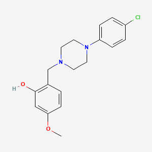 2-{[4-(4-chlorophenyl)-1-piperazinyl]methyl}-5-methoxyphenol