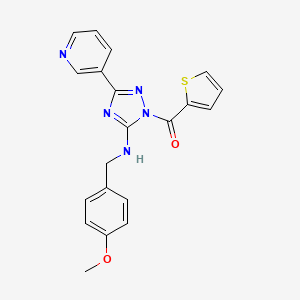 molecular formula C20H17N5O2S B4906910 N-(4-methoxybenzyl)-3-(3-pyridinyl)-1-(2-thienylcarbonyl)-1H-1,2,4-triazol-5-amine 