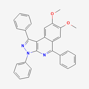 molecular formula C30H23N3O2 B4906930 7,8-dimethoxy-1,3,5-triphenyl-3H-pyrazolo[3,4-c]isoquinoline 