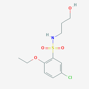 molecular formula C11H16ClNO4S B4906938 5-chloro-2-ethoxy-N-(3-hydroxypropyl)benzenesulfonamide 