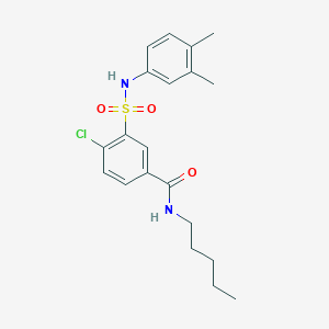 4-chloro-3-{[(3,4-dimethylphenyl)amino]sulfonyl}-N-pentylbenzamide