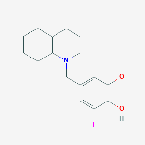 molecular formula C17H24INO2 B4906953 2-iodo-6-methoxy-4-(octahydro-1(2H)-quinolinylmethyl)phenol 