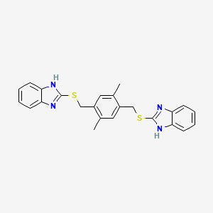 molecular formula C24H22N4S2 B4906965 2,2'-[(2,5-dimethyl-1,4-phenylene)bis(methylenethio)]bis-1H-benzimidazole 