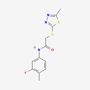 N-(3-fluoro-4-methylphenyl)-2-[(5-methyl-1,3,4-thiadiazol-2-yl)thio]acetamide