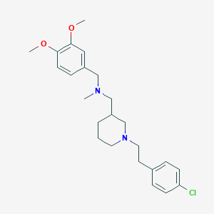 molecular formula C24H33ClN2O2 B4906998 ({1-[2-(4-chlorophenyl)ethyl]-3-piperidinyl}methyl)(3,4-dimethoxybenzyl)methylamine 