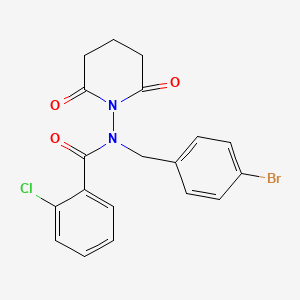 molecular formula C19H16BrClN2O3 B4907008 N-(4-bromobenzyl)-2-chloro-N-(2,6-dioxo-1-piperidinyl)benzamide 