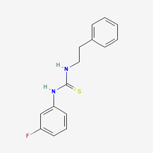 molecular formula C15H15FN2S B4907027 N-(3-fluorophenyl)-N'-(2-phenylethyl)thiourea 