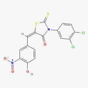 3-(3,4-dichlorophenyl)-5-(4-hydroxy-3-nitrobenzylidene)-2-thioxo-1,3-thiazolidin-4-one