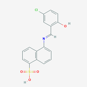 5-[(5-chloro-2-hydroxybenzylidene)amino]-1-naphthalenesulfonic acid