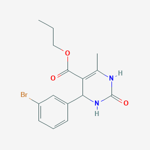 molecular formula C15H17BrN2O3 B4907074 propyl 4-(3-bromophenyl)-6-methyl-2-oxo-1,2,3,4-tetrahydro-5-pyrimidinecarboxylate 