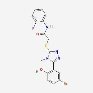 2-{[5-(5-bromo-2-hydroxyphenyl)-4-methyl-4H-1,2,4-triazol-3-yl]thio}-N-(2-fluorophenyl)acetamide