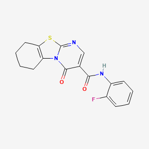 molecular formula C17H14FN3O2S B4907084 N-(2-fluorophenyl)-4-oxo-6,7,8,9-tetrahydro-4H-pyrimido[2,1-b][1,3]benzothiazole-3-carboxamide 