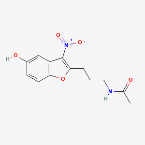 N-[3-(5-hydroxy-3-nitro-1-benzofuran-2-yl)propyl]acetamide