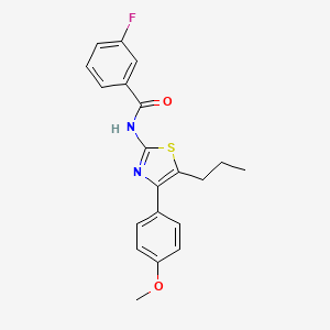 3-fluoro-N-[4-(4-methoxyphenyl)-5-propyl-1,3-thiazol-2-yl]benzamide