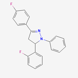 3-(2-Fluorophenyl)-5-(4-fluorophenyl)-2-phenyl-3,4-dihydropyrazole