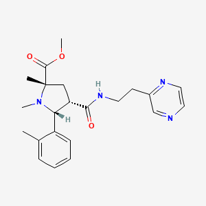 molecular formula C22H28N4O3 B4907145 methyl (2S*,4S*,5R*)-1,2-dimethyl-5-(2-methylphenyl)-4-({[2-(2-pyrazinyl)ethyl]amino}carbonyl)-2-pyrrolidinecarboxylate 