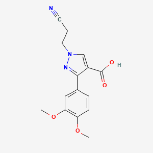 1-(2-cyanoethyl)-3-(3,4-dimethoxyphenyl)-1H-pyrazole-4-carboxylic acid