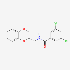 3,5-dichloro-N-(2,3-dihydro-1,4-benzodioxin-2-ylmethyl)benzamide