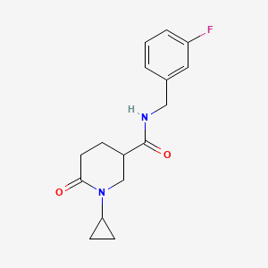 1-cyclopropyl-N-(3-fluorobenzyl)-6-oxo-3-piperidinecarboxamide