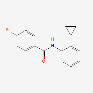 molecular formula C16H14BrNO B4907184 4-bromo-N-(2-cyclopropylphenyl)benzamide 