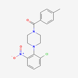 1-(2-chloro-6-nitrophenyl)-4-(4-methylbenzoyl)piperazine