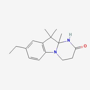 molecular formula C16H22N2O B4907208 8-ethyl-10,10,10a-trimethyl-3,4,10,10a-tetrahydropyrimido[1,2-a]indol-2(1H)-one 