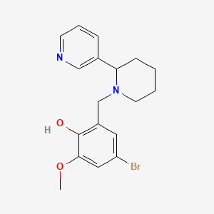 4-bromo-2-methoxy-6-{[2-(3-pyridinyl)-1-piperidinyl]methyl}phenol