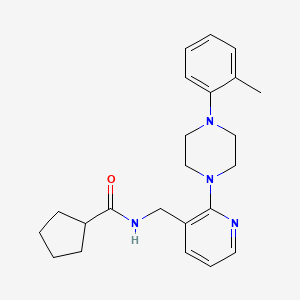 N-({2-[4-(2-methylphenyl)-1-piperazinyl]-3-pyridinyl}methyl)cyclopentanecarboxamide