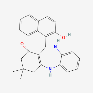 11-(2-hydroxy-1-naphthyl)-3,3-dimethyl-2,3,4,5,10,11-hexahydro-1H-dibenzo[b,e][1,4]diazepin-1-one