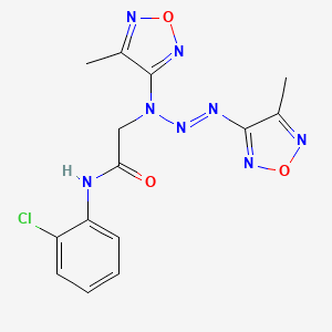 2-[1,3-bis(4-methyl-1,2,5-oxadiazol-3-yl)-2-triazen-1-yl]-N-(2-chlorophenyl)acetamide