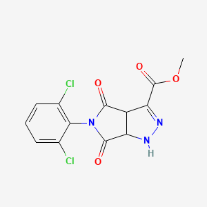 methyl 5-(2,6-dichlorophenyl)-4,6-dioxo-1,3a,4,5,6,6a-hexahydropyrrolo[3,4-c]pyrazole-3-carboxylate