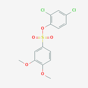 molecular formula C14H12Cl2O5S B4907289 2,4-dichlorophenyl 3,4-dimethoxybenzenesulfonate 