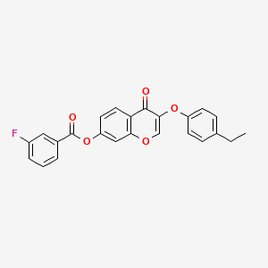 molecular formula C24H17FO5 B4907290 3-(4-ethylphenoxy)-4-oxo-4H-chromen-7-yl 3-fluorobenzoate 