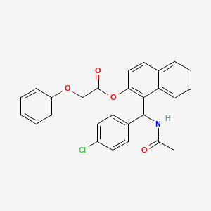 1-[(acetylamino)(4-chlorophenyl)methyl]-2-naphthyl phenoxyacetate